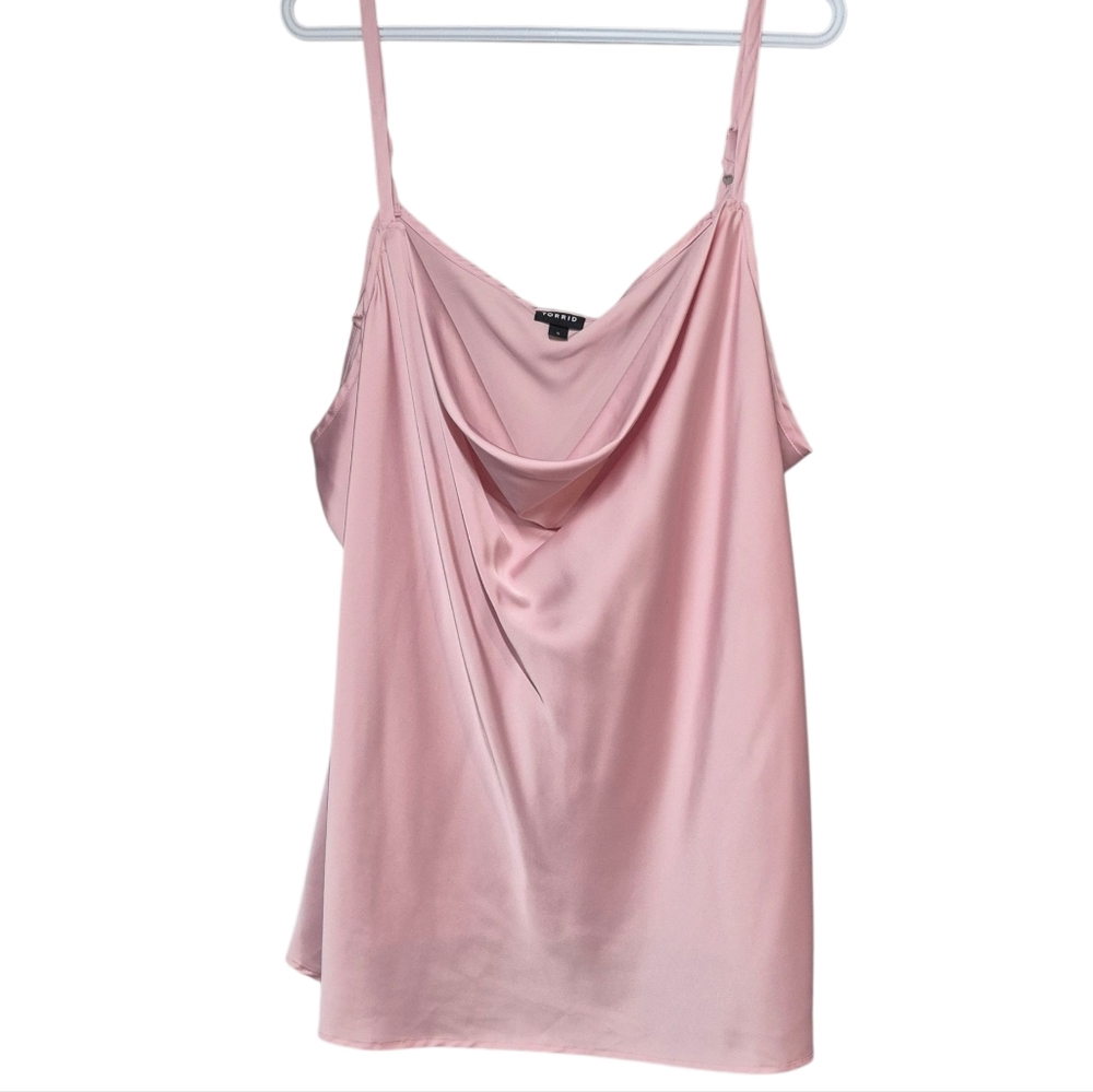 Torrid  Pink Satin Cowl Neck Cami Plus Size 3X